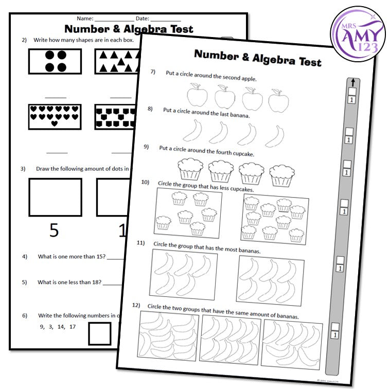 Foundation Math Easy Questions Foundation Maths - Mathematics Test Pack - Australian Curriculum