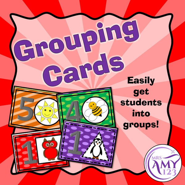 Grouping Cards- Easily Group Students!