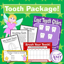 Tooth Package - Lost Teeth Chart, Brushing Teeth Chart, Cards and Worksheets!
