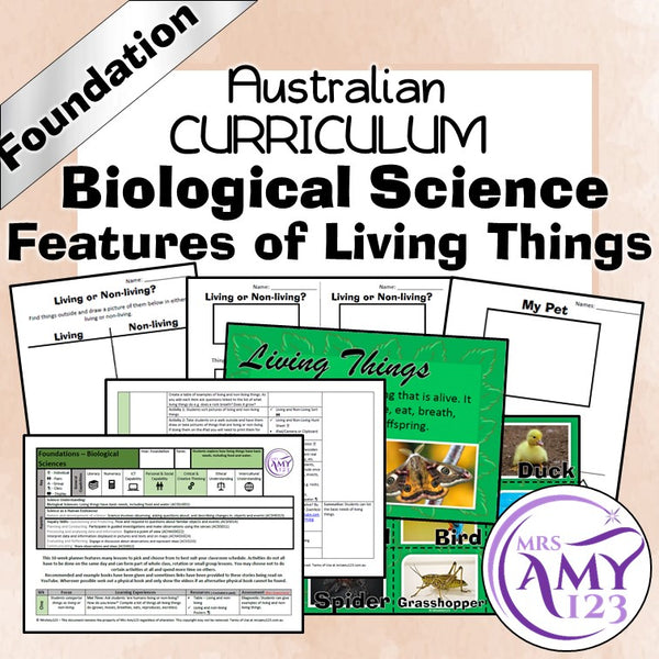Australian Curriculum Biological Science Foundation Unit- Features of Living Things