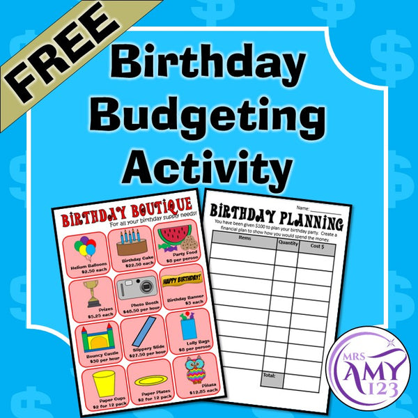 Birthday Budgeting Activity