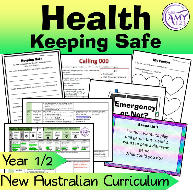 Australian Curriculum Year 1/2 Keeping Safe Health Unit
