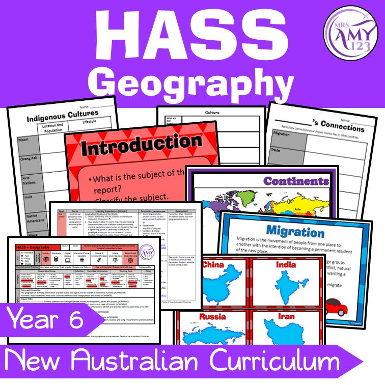 Year 6 HASS Australian Curriculum Geography Unit