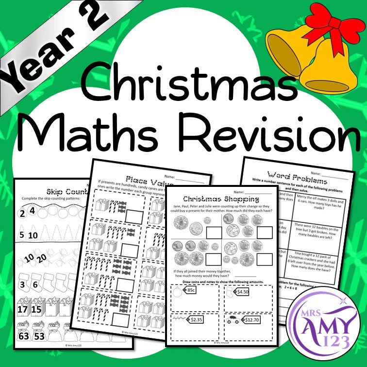Year 2 Christmas Maths Revision - Australian Curriculum Aligned