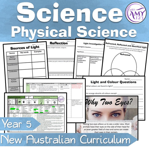Year 5 Physical Science- Light- Australian Curriculum