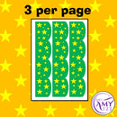 Star Bulletin Borders - Rainbow, Red, Orange, Blue, Green, Purple, Pink