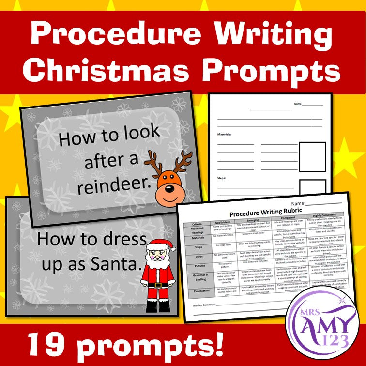 Procedure Writing Christmas Prompts