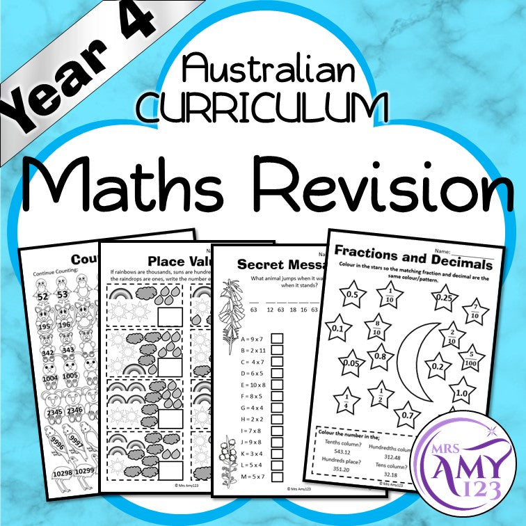 Year 4 Maths Revision - Australian Curriculum Aligned