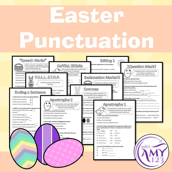 Easter Punctuation Worksheets
