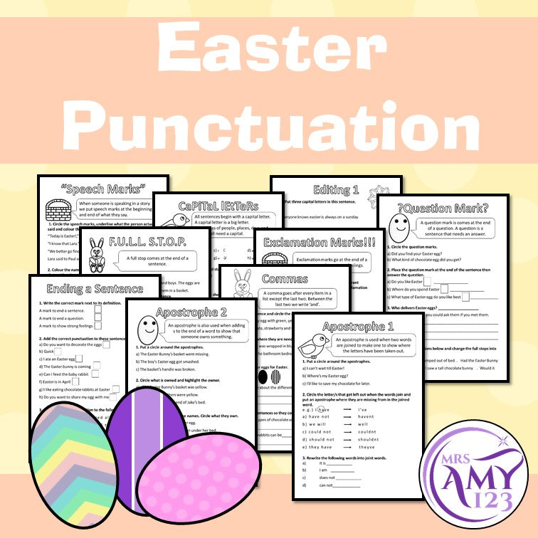 Easter Punctuation Worksheets