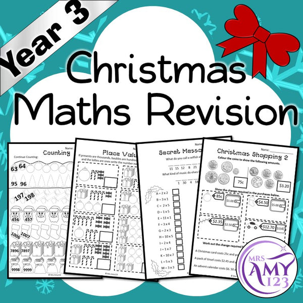 Year 3 Christmas Maths Revision - Australian Curriculum Aligned