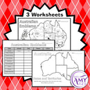 Australian State and Territory Emblems - Posters, PowerPoint and Worksheets