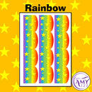 Star Bulletin Borders - Rainbow, Red, Orange, Blue, Green, Purple, Pink