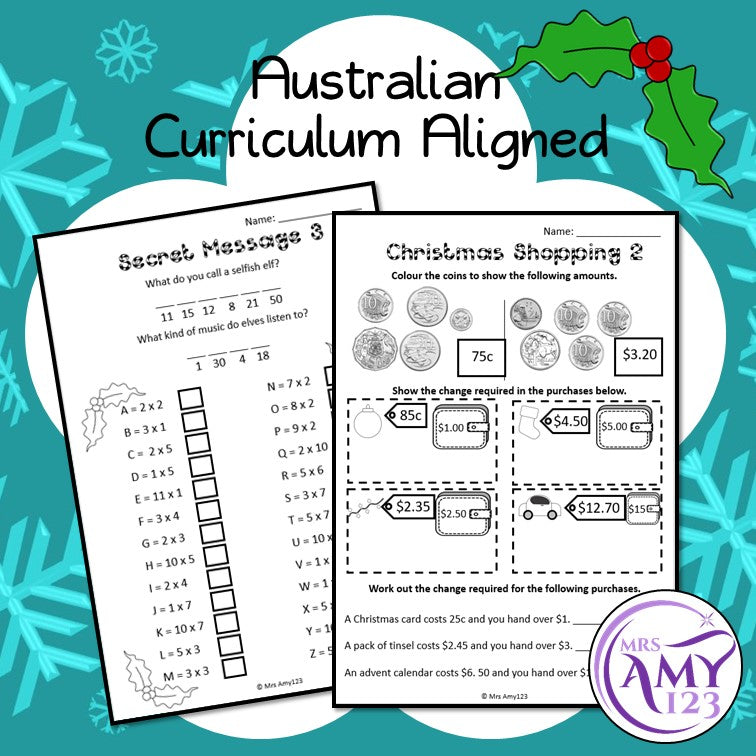 Year 3 Christmas Maths Revision - Australian Curriculum Aligned