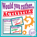 Would You Rather Questions and Activities - Great for Persuasive Writing