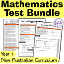 Year 1 Maths - Mathematics Test Bundle - Australian Curriculum