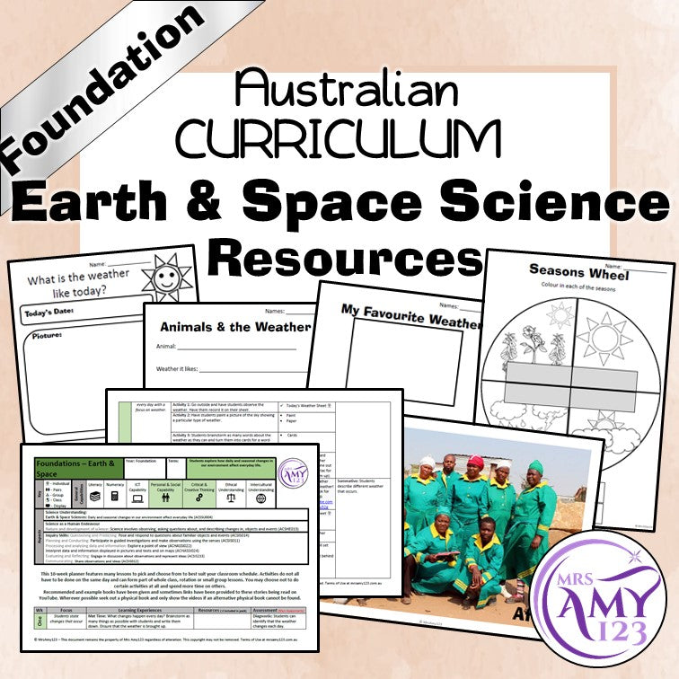 Foundation Science Class Foundation Science - Earth & Space Science Unit - Australian Curriculu