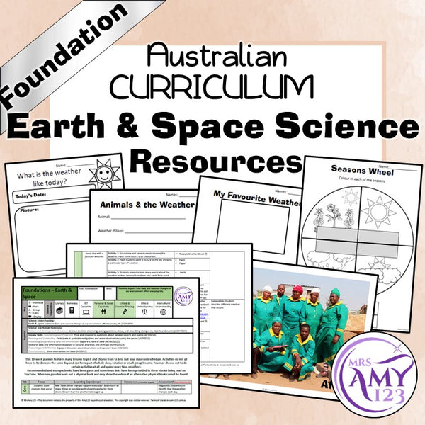 Australian Curriculum Earth & Space Science Foundation Unit