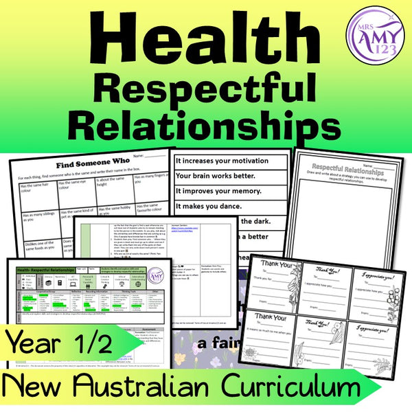 Australian Curriculum Year 1/2 Respectful Relationships Health Unit