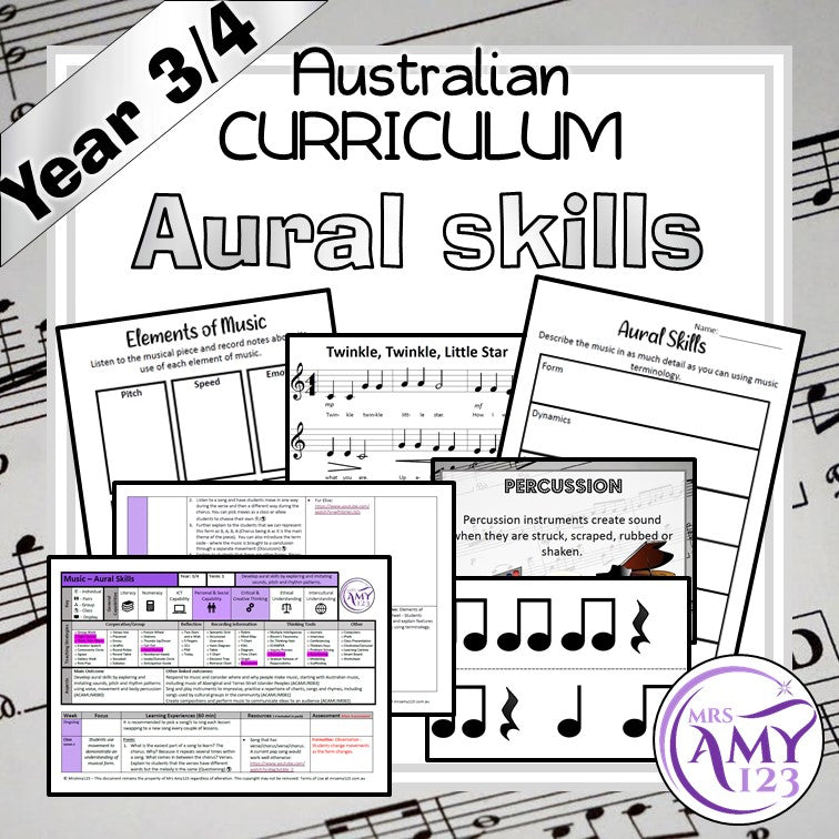 Australian Curriculum Year 3/4 Aural Skills Music Unit