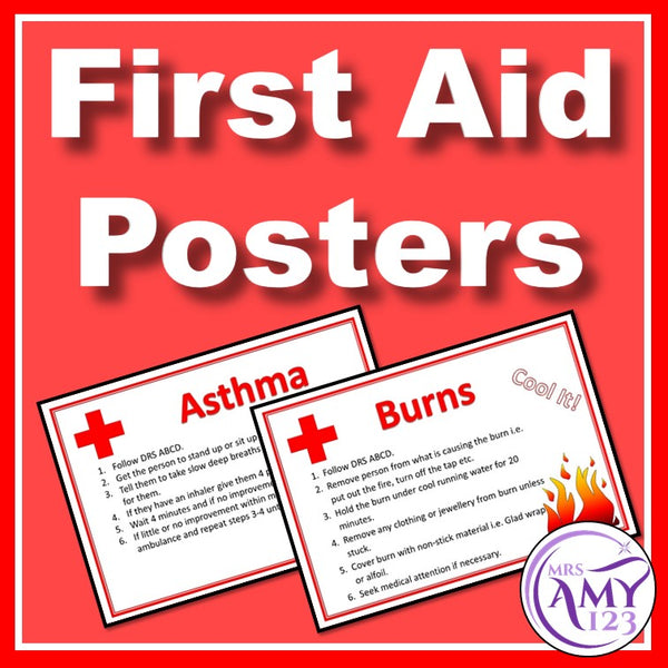 First Aid Posters - Steps and DRS ABCD