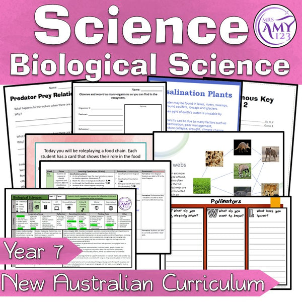 Year 7 Australian Curriculum Biological Science Unit V9