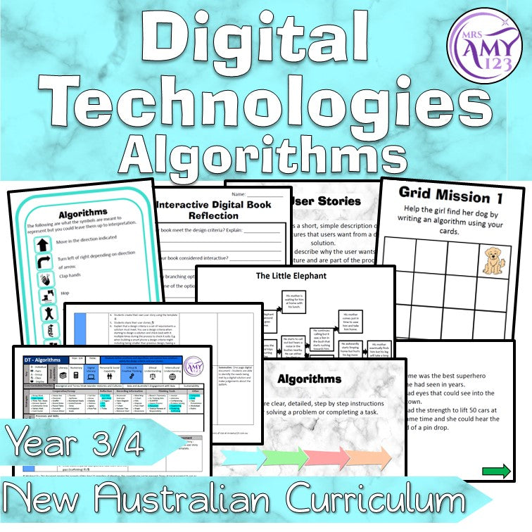 Australian Curriculum Year 3/4 Digital Technologies Algorithm Unit