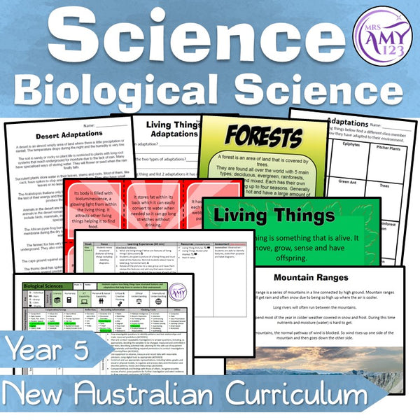 Year 5 Biological Science- Living Things- Australian Curriculum