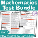 Year 3 Maths - Mathematics Test Bundle - Australian Curriculum