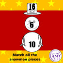 Christmas Snowmen Place Value Activity