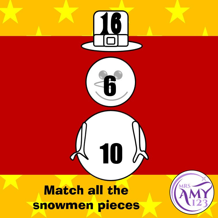 Christmas Snowmen Place Value Activity