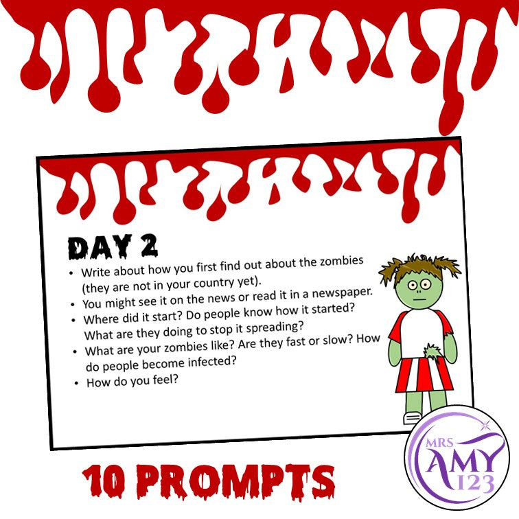Zombie Writing Prompts- Perfect for Halloween!