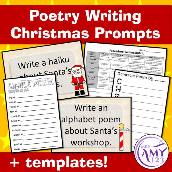 Poetry Writing Christmas Prompts