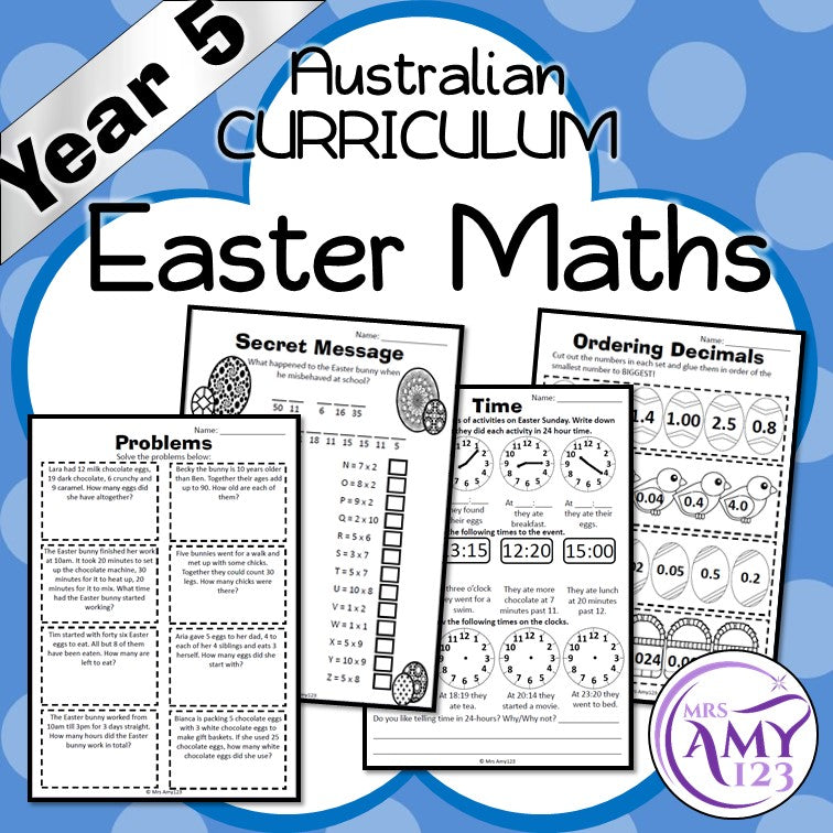 Year 5 Easter Maths - Australian Curriculum Aligned