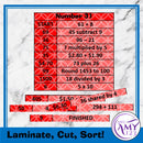 Mental Math Sorting Strips - Middle