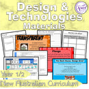Year 1 & 2 Technologies - Materials Unit - Australian Curriculum