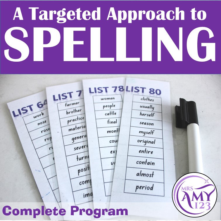 Complete Spelling Program-Lists, activities, grids, and more!