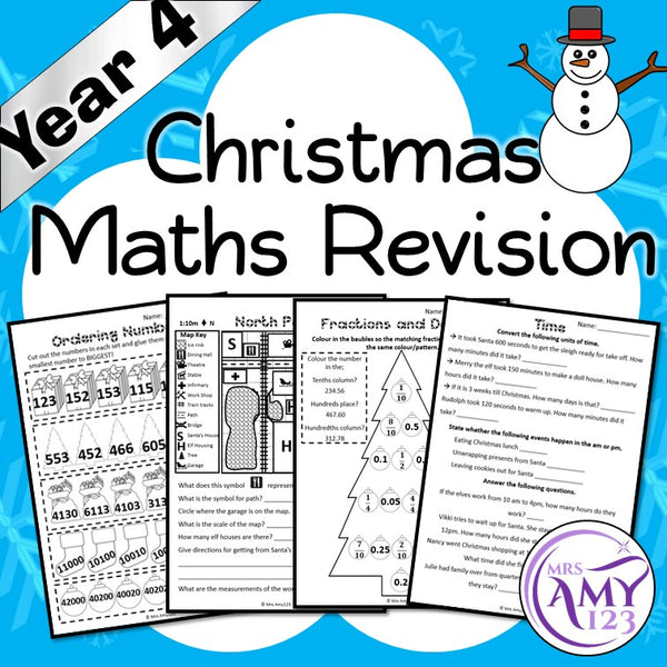 Year 4 Christmas Maths Revision - Australian Curriculum Aligned