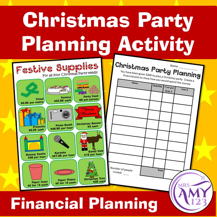 Christmas Party Budgeting Activity
