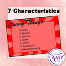 Characteristics of Living Things Posters or Presentation