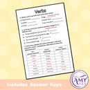 Easter Parts of Speech (Grammar) Worksheets- Nouns, Verbs, Adjectives & More