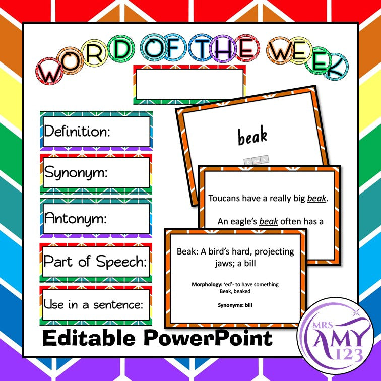 Year Long Vocabulary Bundle- Word Lists, Flash Cards & Activities