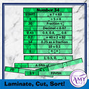 Mental Math Sorting Strips - Upper