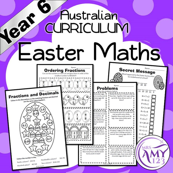 Year 6 Easter Maths - Australian Curriculum Aligned