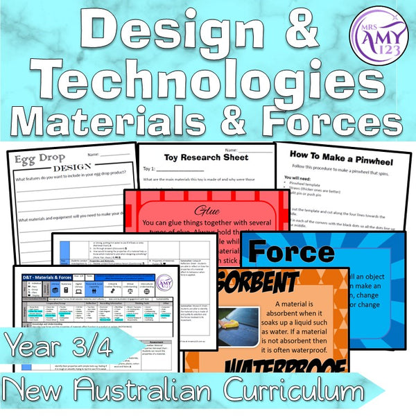 Australian Curriculum Year 3/4 Design and Technology Materials & Forces Unit