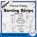 Mental Math Sorting Squares - Upper - Cut & Paste