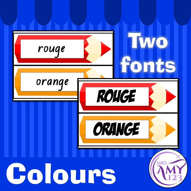 French Display Pack - Numbers, Colours & Calendar