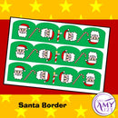 Christmas Santa Bulletin Border