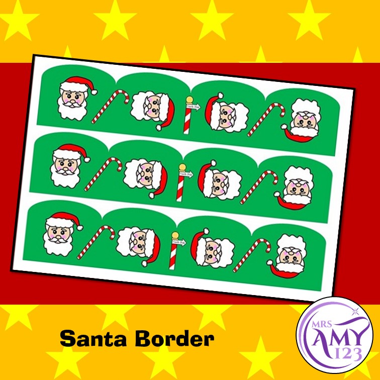 Christmas Santa Bulletin Border