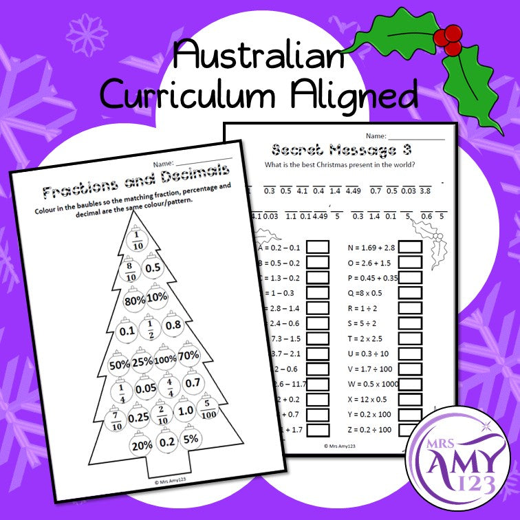 Year 6 Christmas Maths Revision - Australian Curriculum Aligned